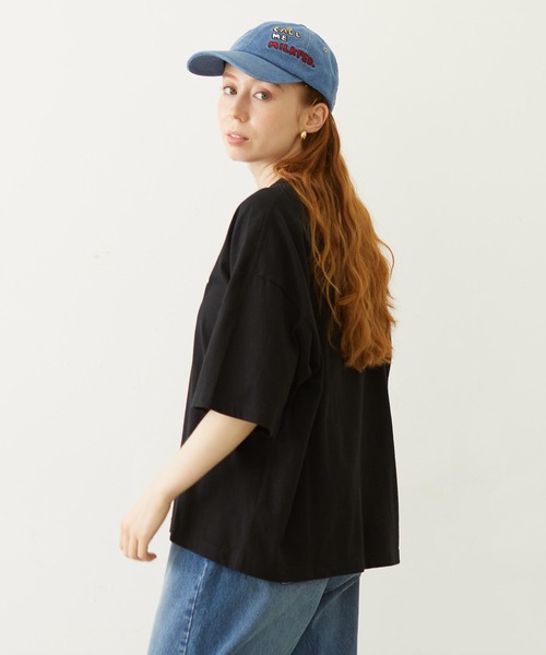MILKFED.(ミルクフェド)の「STENCIL LOGO WIDE S/S TEE(Tシャツ/カットソー・レディース・ブラック/ネイビー/ホワイト・L/M)」の10枚目の写真