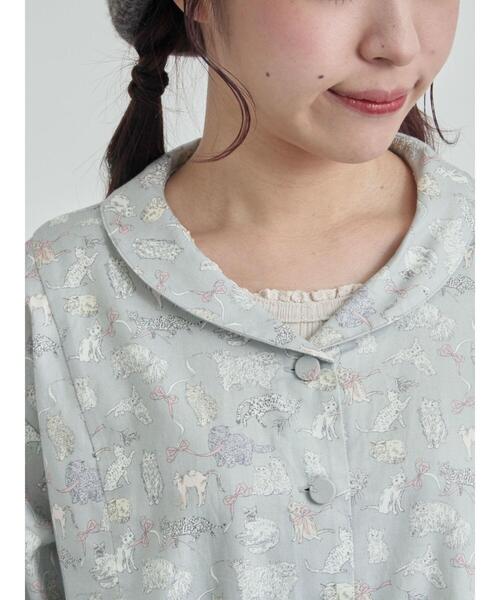 TSUHARU by Samansa Mos2（ツハルバイサマンサモスモス）の「【LIBERTY】Koh & Eito柄ビエラワンピース（ワンピース・レディース・シルバーグレー/ブラック・F）」の18枚目の写真