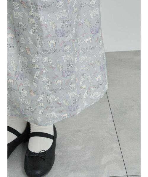 TSUHARU by Samansa Mos2（ツハルバイサマンサモスモス）の「【LIBERTY】Koh & Eito柄ビエラワンピース（ワンピース・レディース・シルバーグレー/ブラック・F）」の22枚目の写真