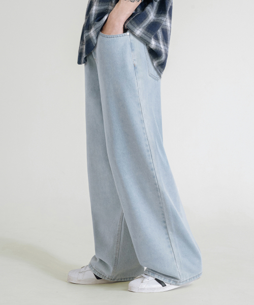 LEMAIN SECOND（リメインセカンド）の「[2PACK] NATURAL WASHING WIDE DENIM PANTS - LIGHT BLUE/MEDIUM BLUE（デニムパンツ・メンズ・その他・SMALL/MEDIUM/LARGE/X-LARGE）」の3枚目の写真