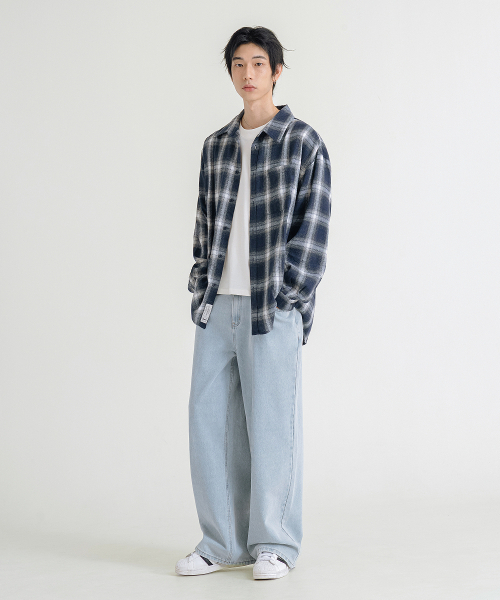 LEMAIN SECOND（リメインセカンド）の「[2PACK] NATURAL WASHING WIDE DENIM PANTS - LIGHT BLUE/MEDIUM BLUE（デニムパンツ・メンズ・その他・SMALL/MEDIUM/LARGE/X-LARGE）」の4枚目の写真