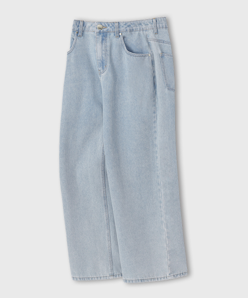 LEMAIN SECOND（リメインセカンド）の「[2PACK] NATURAL WASHING WIDE DENIM PANTS - LIGHT BLUE/MEDIUM BLUE（デニムパンツ・メンズ・その他・SMALL/MEDIUM/LARGE/X-LARGE）」の6枚目の写真