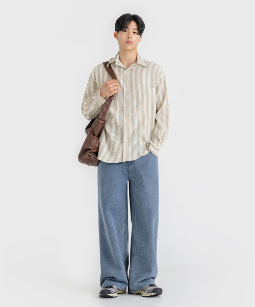 LEMAIN SECOND（リメインセカンド）の「[2PACK] NATURAL WASHING WIDE DENIM PANTS - LIGHT BLUE/MEDIUM BLUE（デニムパンツ・メンズ・その他・SMALL/MEDIUM/LARGE/X-LARGE）」の10枚目の写真