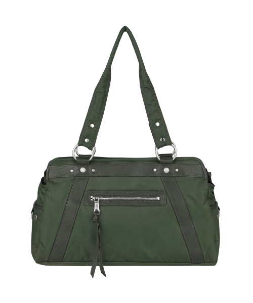 IUGAMAKARAS(イウガマカラス)の「Studded Nylon Shoulder Bag (Khaki)(ショルダーバッグ・レディース・その他・FREE)」の2枚目の写真