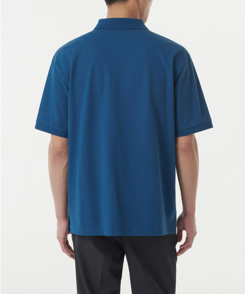 MUSINSA STANDARD（ムシンサスタンダード）の「リラックスフィットピケポロシャツ[クラシックブルー]（ポロシャツ・メンズ・その他・XX-LARGE/LARGE/MEDIUM/SMALL/X-LARGE）」の3枚目の写真