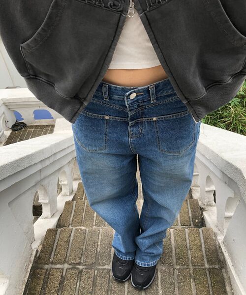 THE GREEN LAB（ザグリーンラボ）の「ポケットディテールデニム [ブルー]（デニムパンツ・レディース・その他・SMALL/MEDIUM）」の4枚目の写真