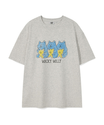 Wacky WiLLy（ワッキーウィリー）の「ベアプリント半袖Tシャツライトグレー（Tシャツ/カットソー）」