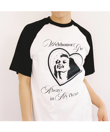 ウェブガールフォーエバー レグランTシャツ - ブラック/ホワイト