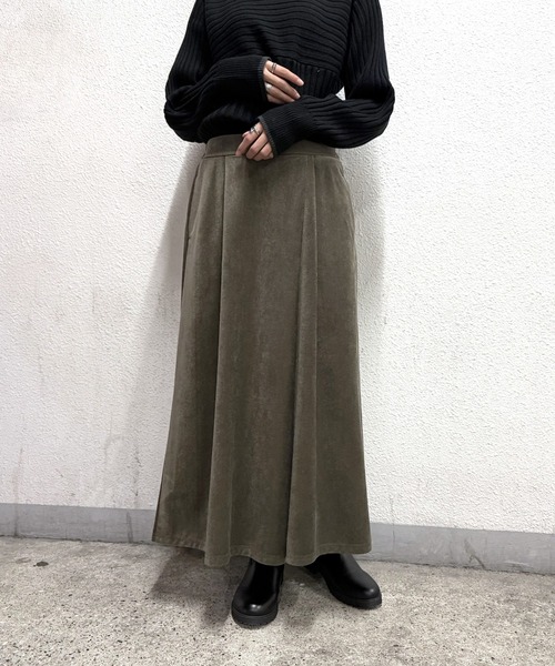 ikka（イッカ）の「ベロアツイルラップフウスカーチョ（その他パンツ・レディース・カーキ/ベージュ/チャコール・M/L/S）」の3枚目の写真