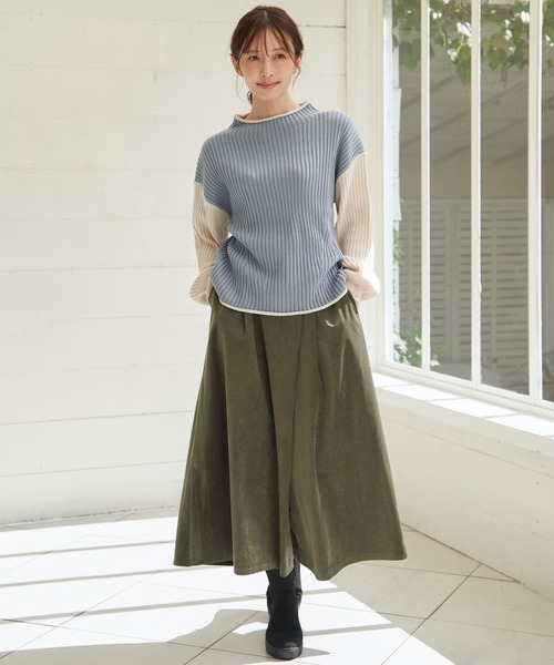 ikka（イッカ）の「ベロアツイルラップフウスカーチョ（その他パンツ・レディース・カーキ/ベージュ/チャコール・M/L/S）」の20枚目の写真