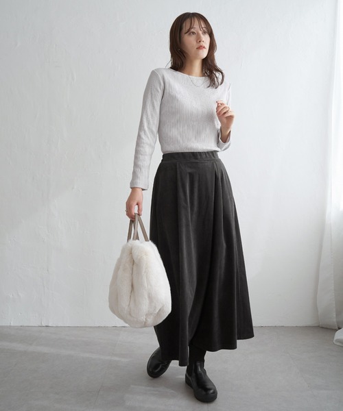 ikka（イッカ）の「ベロアツイルラップフウスカーチョ（その他パンツ・レディース・カーキ/ベージュ/チャコール・M/L/S）」の15枚目の写真