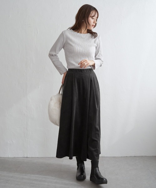 ikka（イッカ）の「ベロアツイルラップフウスカーチョ（その他パンツ・レディース・カーキ/ベージュ/チャコール・M/L/S）」の16枚目の写真