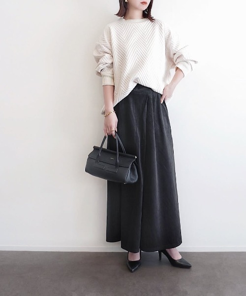 ikka（イッカ）の「ベロアツイルラップフウスカーチョ（その他パンツ・レディース・カーキ/ベージュ/チャコール・M/L/S）」の5枚目の写真