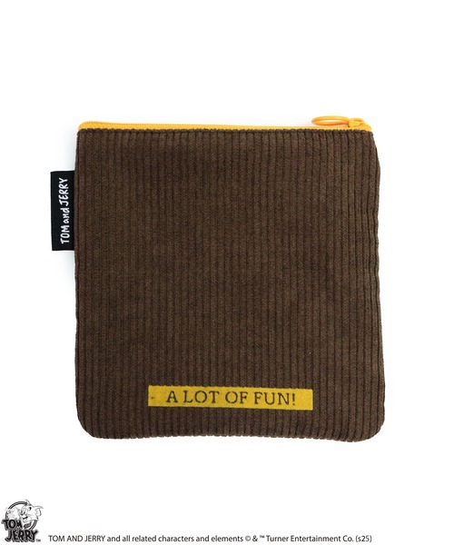 Tom＆Jerry（トムアンドジェリー）の「【公式】TOM and JERRY　フロッキー配色フラットポーチ（ポーチ・レディース・グレー/カーキ/アイボリー/ブラウン/レッド/イエロー・FREE）」の7枚目の写真