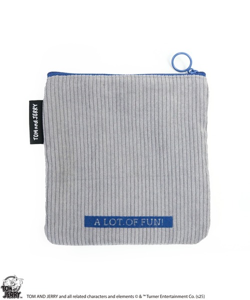 Tom＆Jerry（トムアンドジェリー）の「【公式】TOM and JERRY　フロッキー配色フラットポーチ（ポーチ・レディース・グレー/カーキ/アイボリー/ブラウン/レッド/イエロー・FREE）」の8枚目の写真