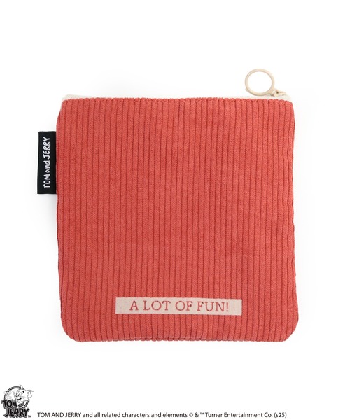 Tom＆Jerry（トムアンドジェリー）の「【公式】TOM and JERRY　フロッキー配色フラットポーチ（ポーチ・レディース・グレー/カーキ/アイボリー/ブラウン/レッド/イエロー・FREE）」の10枚目の写真