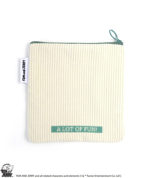 Tom＆Jerry（トムアンドジェリー）の「【公式】TOM and JERRY　フロッキー配色フラットポーチ（ポーチ・レディース・グレー/カーキ/アイボリー/ブラウン/レッド/イエロー・FREE）」の11枚目の写真