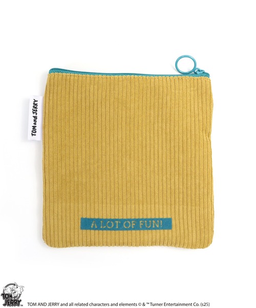 Tom＆Jerry（トムアンドジェリー）の「【公式】TOM and JERRY　フロッキー配色フラットポーチ（ポーチ・レディース・グレー/カーキ/アイボリー/ブラウン/レッド/イエロー・FREE）」の12枚目の写真