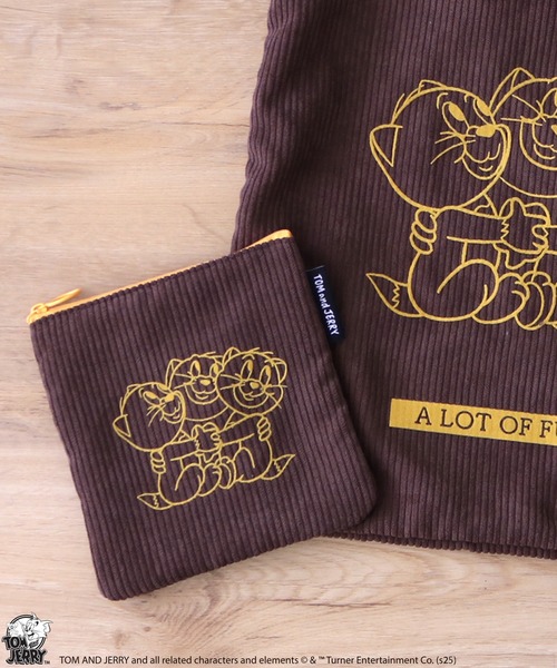 Tom＆Jerry（トムアンドジェリー）の「【公式】TOM and JERRY　フロッキー配色フラットポーチ（ポーチ・レディース・グレー/カーキ/アイボリー/ブラウン/レッド/イエロー・FREE）」の17枚目の写真