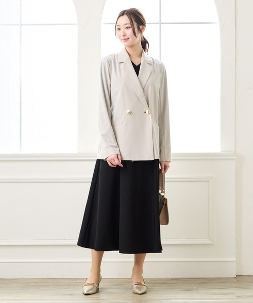 AIMER(エメ)の「【喪服・礼服】ウォッシャブル Vネック前開きAラインブラックフォーマルワンピース(ワンピース・レディース・ブラック・SMALL/MEDIUM/LARGE)」の6枚目の写真
