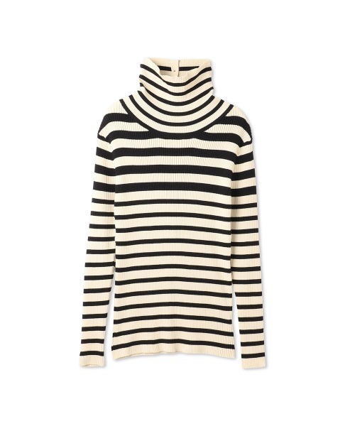 ketty（ケティ）の「調温バックボタンハイネックニット≪手洗い可能≫（ニット/セーター・レディース・ブラック系その他/ブルー/ブラック/ライトグレー・M）」の5枚目の写真
