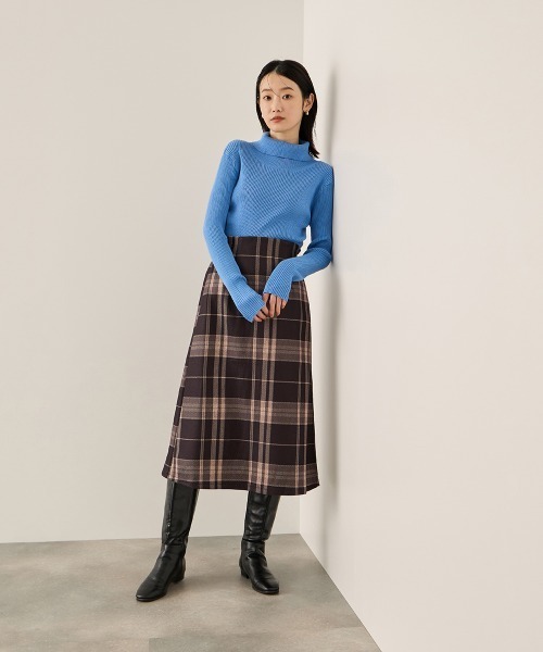 ketty（ケティ）の「調温バックボタンハイネックニット≪手洗い可能≫（ニット/セーター・レディース・ブラック系その他/ブルー/ブラック/ライトグレー・M）」の22枚目の写真