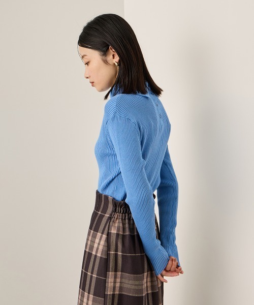 ketty（ケティ）の「調温バックボタンハイネックニット≪手洗い可能≫（ニット/セーター・レディース・ブラック系その他/ブルー/ブラック/ライトグレー・M）」の18枚目の写真