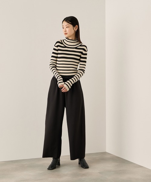 ketty（ケティ）の「調温バックボタンハイネックニット≪手洗い可能≫（ニット/セーター・レディース・ブラック系その他/ブルー/ブラック/ライトグレー・M）」の14枚目の写真