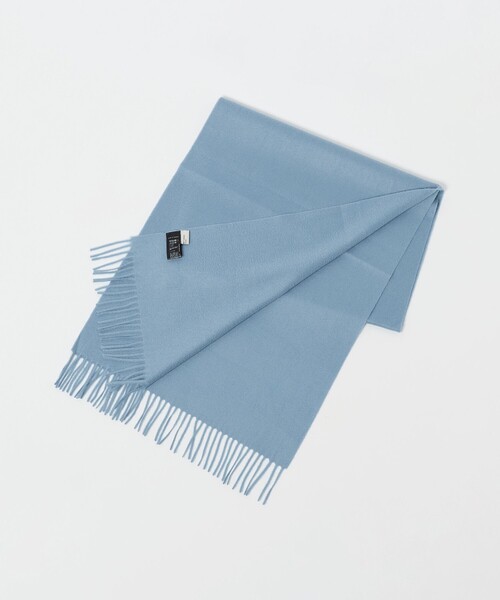 green label relaxing（グリーンレーベルリラクシング）の「カシミヤ マフラー（マフラー・レディース・オフホワイト/ライトブルー/ライトグレー/イエロー・FREE）」の9枚目の写真