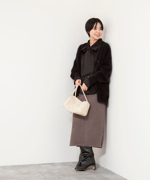 NOLLEY’S Sophi(ノーリーズソフィ)の「ウォッシャブルサテンドビーボウタイブラウス(シャツ/ブラウス・レディース・オフホワイト/ブラック・38)」の6枚目の写真