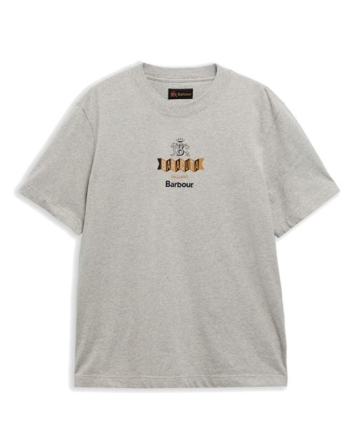 Barbour(バブアー)の「Barbour Barbour x Baracuta Vinyl Os T-Shirt(バブアー バブアー x バラクータ バイナル オーバーサイズ Tシャツ)(Tシャツ/カットソー・メンズ・グレー系/ネイビー・LARGE/MEDIUM/X-LARGE)」の3枚目の写真