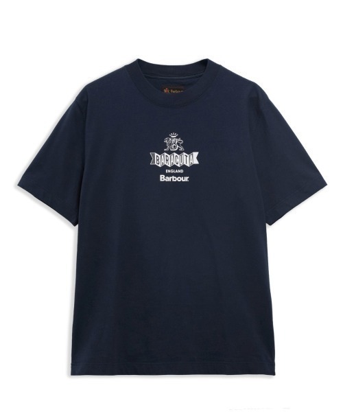 Barbour(バブアー)の「Barbour Barbour x Baracuta Vinyl Os T-Shirt(バブアー バブアー x バラクータ バイナル オーバーサイズ Tシャツ)(Tシャツ/カットソー・メンズ・グレー系/ネイビー・LARGE/MEDIUM/X-LARGE)」の9枚目の写真
