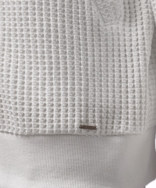 SOMEDIFF（サムディフ）の「【SOEMDIFF】ワッフルショールカラーカーディガン メンズ ショール襟 ホワイト ネイビー ブラック 春服 冬服（カーディガン/ボレロ・メンズ・ホワイト×ネイビー/ホワイト/ブラック・M/L/XL）」の18枚目の写真