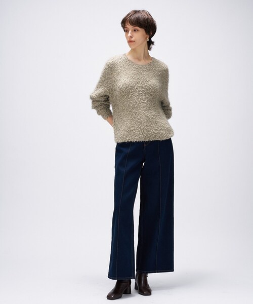 cloenc（クロエンス）の「【手洗い可】ポコポコフェザーオーバーニット