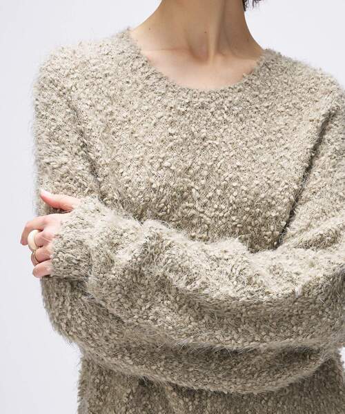 クロエンス（cloenc）/【手洗い可】ポコポコフェザーオーバーニット cloenc（クロエンス）の「【手洗い可】ポコポコフェザーオーバーニット