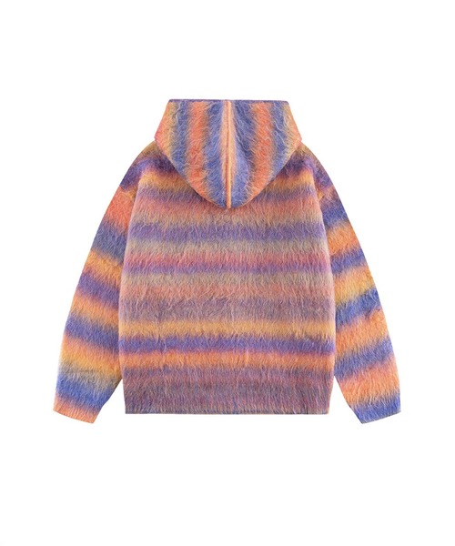 Gradation Mohair Zip Knit