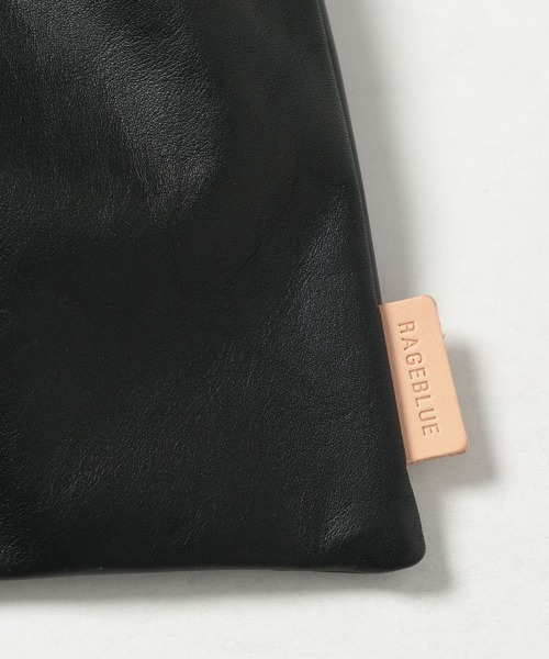 RAGEBLUE（レイジブルー）の「KINCHAKU BAG（ショルダーバッグ・メンズ・ベージュ/ブラック・FREE）」の5枚目の写真