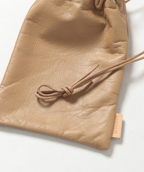 RAGEBLUE（レイジブルー）の「KINCHAKU BAG（ショルダーバッグ・メンズ・ベージュ/ブラック・FREE）」の8枚目の写真