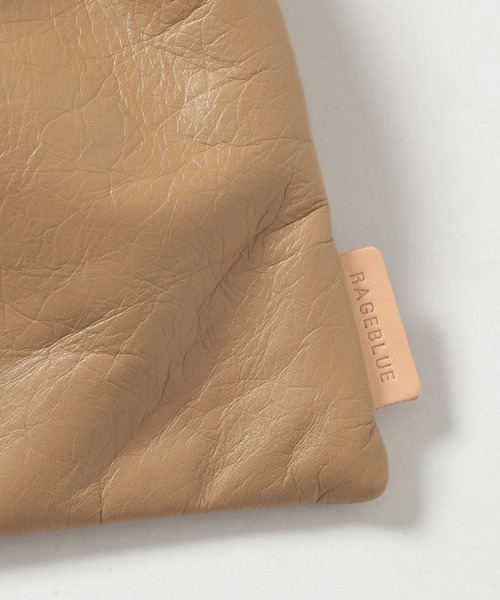 RAGEBLUE（レイジブルー）の「KINCHAKU BAG（ショルダーバッグ・メンズ・ベージュ/ブラック・FREE）」の9枚目の写真