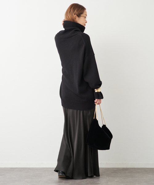 Deuxieme Classe（ドゥーズィエムクラス）の「シルクサテンスカート（スカート・レディース・ブラック/アイボリー・FREE）」の10枚目の写真