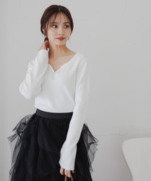 Andemiu（アンデミュウ）の「ハートネックニット617710（ニット/セーター）」