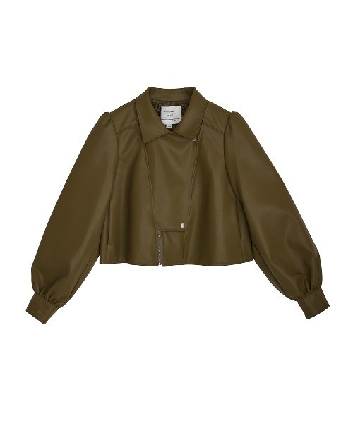 Ameri（アメリ）の「LADY GATHER RIDERS JACKET（ライダースジャケット