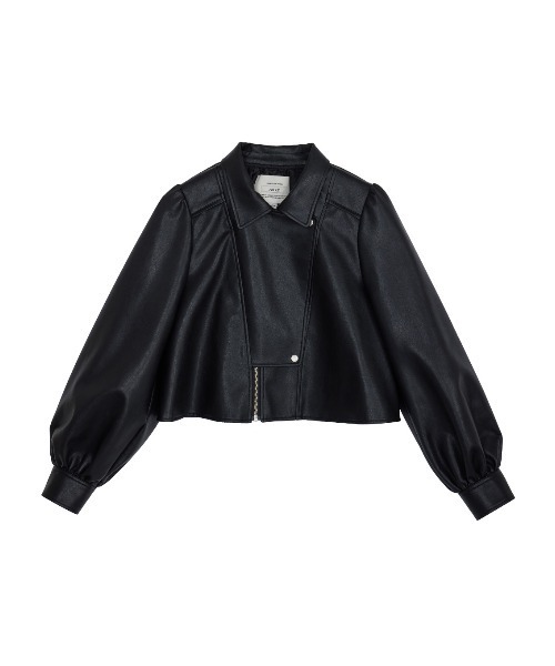 Ameri（アメリ）の「LADY GATHER RIDERS JACKET（ライダースジャケット・レディース・アイボリー/ブラック/カーキ・SMALL/MEDIUM）」の21枚目の写真