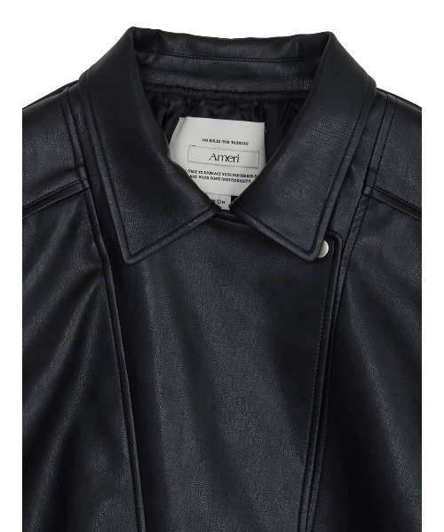 Ameri（アメリ）の「LADY GATHER RIDERS JACKET（ライダースジャケット・レディース・アイボリー/ブラック/カーキ・SMALL/MEDIUM）」の22枚目の写真