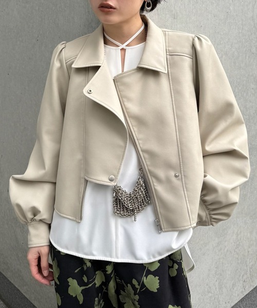 LADY GATHER RIDERS JACKET（ライダースジャケット）｜Ameri（アメリ