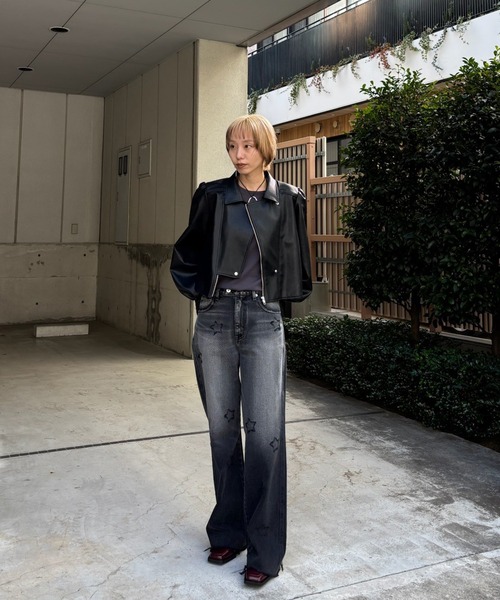 LADY GATHER RIDERS JACKET（ライダースジャケット）｜Ameri（アメリ