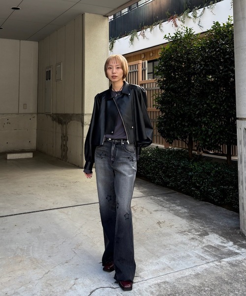 LADY GATHER RIDERS JACKET（ライダースジャケット）｜Ameri（アメリ