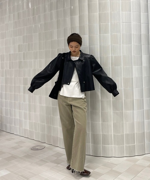 LADY GATHER RIDERS JACKET（ライダースジャケット）｜Ameri（アメリ