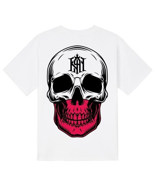 KAN6312(カン6312)の「KTW0142 カクテルスカル 半袖Tシャツ - ホワイト(Tシャツ/カットソー・メンズ・その他・SMALL/MEDIUM/LARGE/X-LARGE)」の1枚目の写真
