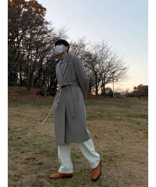DRAW FIT（ドローフィット）の「プレミアピュアカシミヤローブダブルコート [ベージュグレー]（チェスターコート・メンズ・その他・MEDIUM/X-LARGE/SMALL/LARGE）」の7枚目の写真